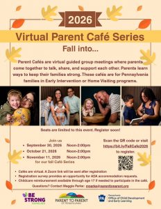 Virtual Parent Café Series poster see pdf for details