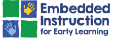 Embedded instruction for early learning logo